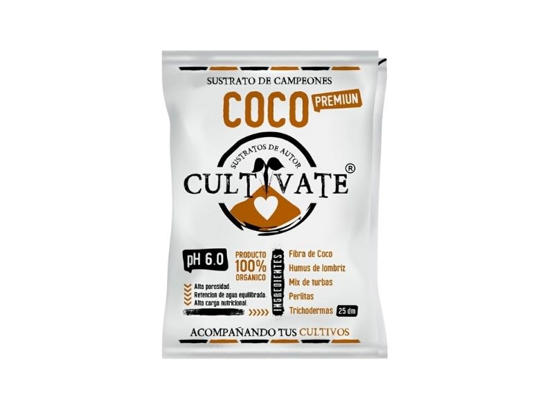 Sustrato Cultivate Coco Premium 25 Dm.